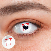 Lentes de contacto de color con hendidura blanca para trauma de Halloween